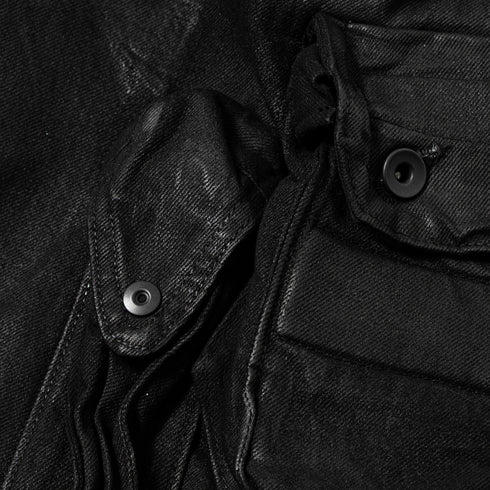 JULIUS 927PAM7-C Black / Coated Gasmask Skinny Pants