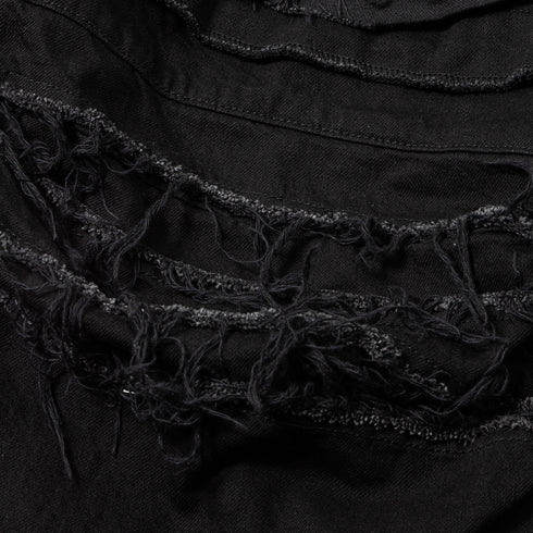 JULIUS 927PAM8 Black / Destroy Baggy Pants